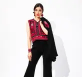 تاپ زنانه مجلسی سوزن دوزی روچ مدل بلوچی