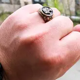 انگشتر مردانه گالری عزیزی مدل تاج