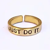 انگشتر برنجی گالری عزیزی مدل just do it