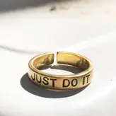 انگشتر برنجی گالری عزیزی مدل just do it