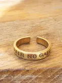 انگشتر مردانه دستساز برنجی گالری عزیزی مدل no pain no gain