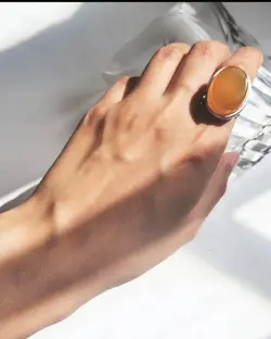 انگشتر زنانه نقره و سنگ Elsa Jewerly مدل عقیق