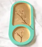 زیر لیوانی چوبی گالری عزیزی مدل درخت شکوفه ها