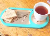 زیر لیوانی چوبی گالری عزیزی مدل درخت شکوفه ها