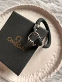 دستبند مردانه امگا مدل رابر مشکی
