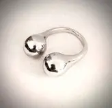 انگشتر استیل زنانه گالری عزیزی مدل گلوب