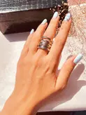 انگشتر زنانه استیل گالری عزیزی مدل حلقه ها