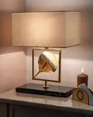 آباژور رومیزی دستساز گالری عزیزی مدل گل ارکیده