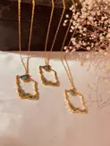 گردنبند استیل زنانه گالری عزیزی مدل نقشه ایران