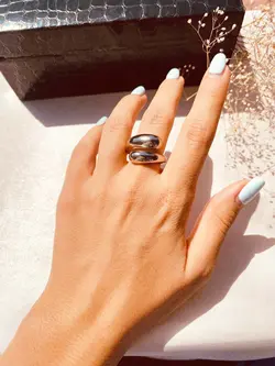 انگشتر استیل زنانه گالری عزیزی مدل مدرنات