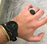 انگشتر مردانه سنگ مشکی گالری عزیزی مدل رولکس