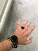 انگشتر مردانه سنگ مشکی گالری عزیزی مدل رولکس