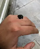 انگشتر مردانه سنگ مشکی گالری عزیزی مدل رولکس