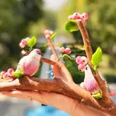 مجسمه پرنده دکوری دستساز گالری عزیزی مدل پرندگان عاشق