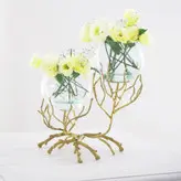 گلدان دکوری مدرن دستساز برنجی گالری عزیزی مدل شاخه های درخت