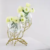 گلدان دکوری مدرن دستساز برنجی گالری عزیزی مدل شاخه های درخت