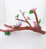 مجسمه پرنده دکوری دستساز گالری عزیزی مدل پرندگان درخت زالزلک