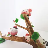 مجسمه پرنده دکوری دستساز گالری عزیزی مدل پرندگان درخت زالزلک