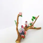 مجسمه پرنده دکوری دستساز گالری عزیزی مدل پرندگان درخت زالزلک