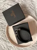 دستبند استیل امگا مدل بلک رابر