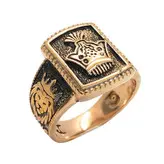 انگشتر مردانه برنجی دستساز تاج ایران گالری عزیزی