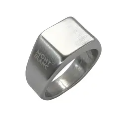 انگشتر استیل مردانه مون بلان مدل سیلور