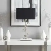 آباژور رومیزی دستساز آبکاری نقره گالری عزیزی مدل برگ نیلوفری