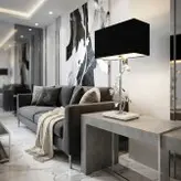 آباژور رومیزی دستساز آبکاری نقره گالری عزیزی مدل برگ نیلوفری