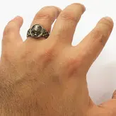 انگشتر ورشو مردانه گالری عزیزی مدل تاج شاه