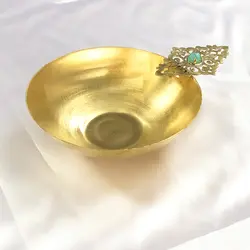 کاسه آجیل خوری برنجی دستساز گالری عزیزی مدل اصفهان