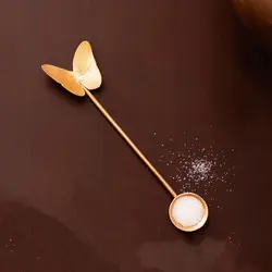 قاشق برنجی دستساز گالری عزیزی مدل پروانه
