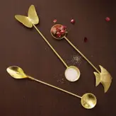 قاشق برنجی دستساز گالری عزیزی مدل پروانه