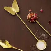 قاشق برنجی دستساز گالری عزیزی مدل پروانه