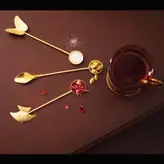 قاشق برنجی دستساز گالری عزیزی مدل پروانه