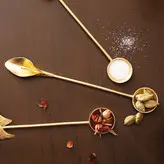 قاشق برنجی دستساز گالری عزیزی مدل گل شیپوری