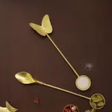 قاشق برنجی دستساز گالری عزیزی مدل گل شیپوری