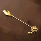 قاشق برنجی دستساز گالری عزیزی مدل گل شیپوری
