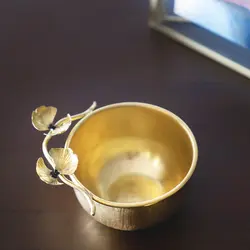 کاسه آجیل خوری برنجی گالری عزیزی مدل گل