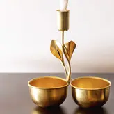 اردوخوری برنجی دستساز گالری عزیزی مدل گل شیپوری