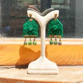 گوشواره زنانه سوزندوزی بلوچی روچ مدل سوسنج