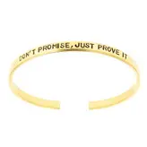 دستبند برنجی مردانه و زنانه گالری عزیزی مدل نوشته انگیزشی { قول نده ؛ ثابتش کن }