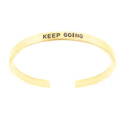 دستبند برنجی مردانه و زنانه گالری عزیزی مدل ادامه بده