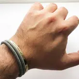 دستبند برنجی مردانه و زنانه گالری عزیزی مدل NEVER GIVE UP ( هرگز تسلیم نشو )