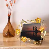 قاب عکس رومیزی برنجی گالری عزیزی مدل گلهای بهشت