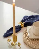 حلقه دستمال برنجی گالری عزیزی مدل گل