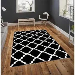 گلیم فرش ساوین طرح 4025 مشکی