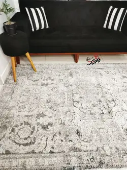 گلیم فرش ساوین طرح آرنیک نقره ای