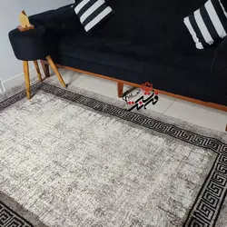 گلیم فرش ساوین طرح 4126 نسکافه ای