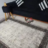 گلیم فرش ساوین طرح 4126 نسکافه ای