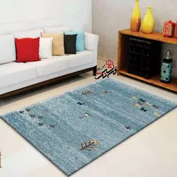 گلیم فرش ساوین طرح 4065 ابی